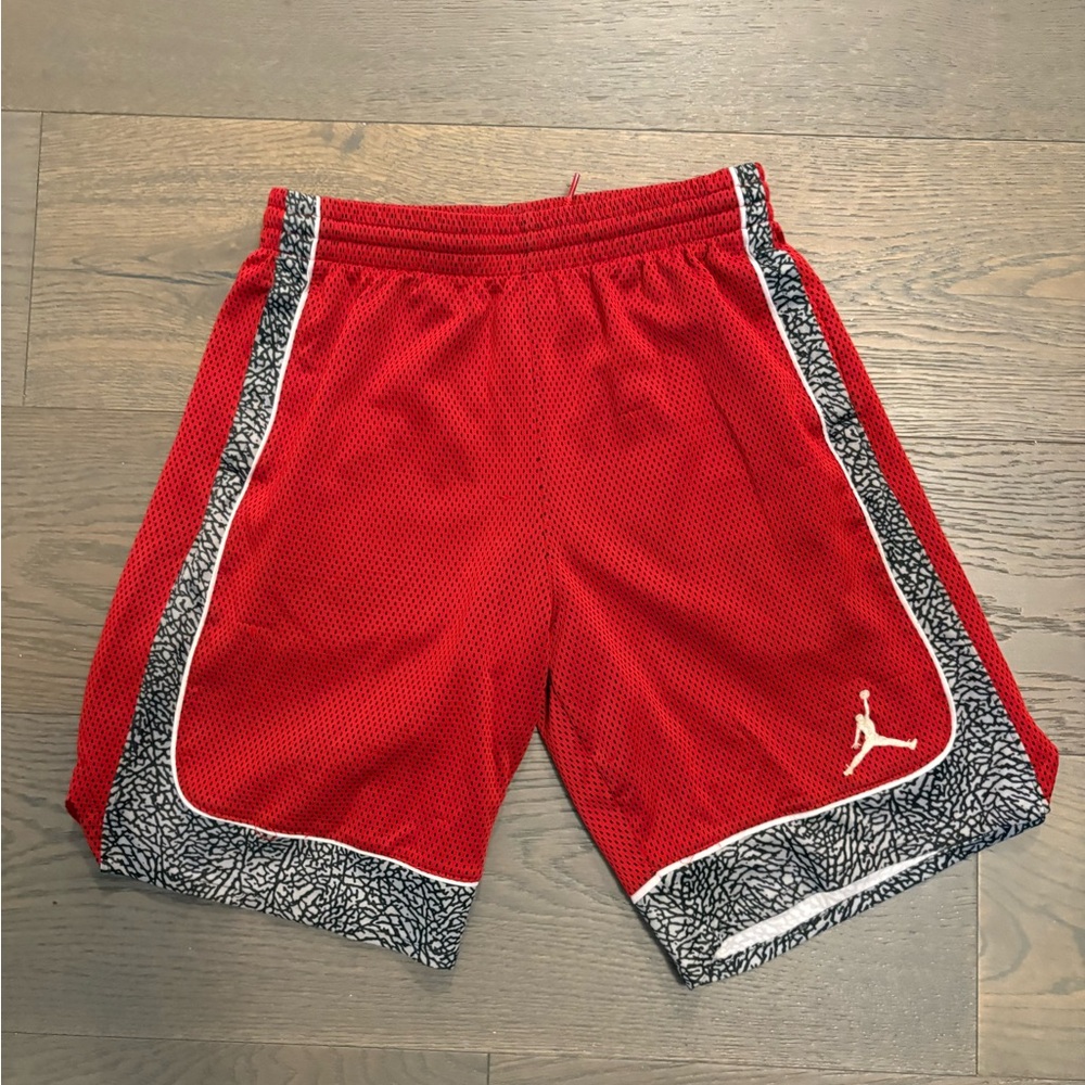 Michael Jordan kids red athletic shorts sz 12/13 VGuC ret $69